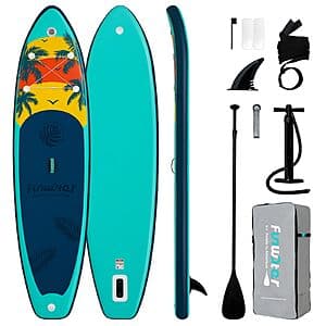 11' FunWater Inflatable Stand Up Paddle Board w/ Paddle, Pump, Backpack & More from $80 + Free S&H