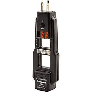 Triplett ET200 AC Line Splitter & GFCI Outlet Tester w/ 5 Visual Indicators $12.05