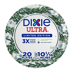 Select Areas: 20-Count 10" Dixie Ultra Limited Edition Paper Plates $2