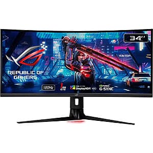 (Backordered) 34.1" Asus ROG Strix XG349C 3440 x 1440 180 Hz Curved Monitor $300 + Free Shipping