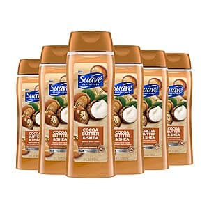 6-Pack 18-Oz Suave Moisturizing Body Wash (Cocoa Butter and Shea) $12 w/ Subscribe & Save