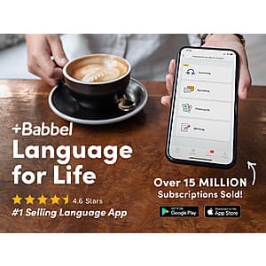Babbel Language Learning: Lifetime Subscription (All 14 Languages) $89.95 (Email Delivery)