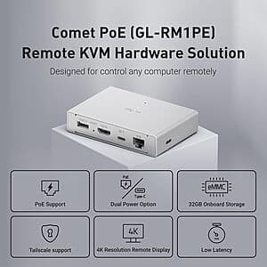 GL.iNet Comet PoE Remote KVM Control Over Internet w/ Dual Power Option $79.20 + Free S/H