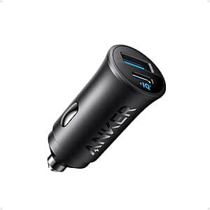 30W Anker USB-C Car Charger w/ 2 Ports (USB-C + USB-A) $7.95