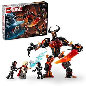 245-Piece LEGO Marvel Thor vs. Surtur Construction Figure Building Set $16.80