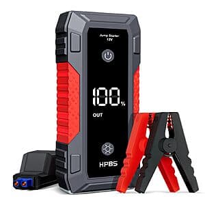 Prime Members: 5000A HPBS Portable Jump Starter w/ LED Flashlight $25 + Free Shipping
