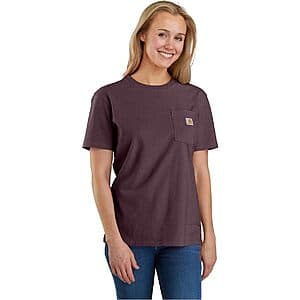 Carhartt Women's Loose Fit Heavyweight Short-Sleeve Pocket T-Shirt (2 Colors) $12
