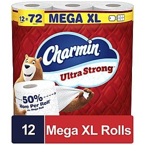 12-Ct Charmin Ultra Mega XL Toilet Paper Rolls + $15 W Cash + $15 Rebate Card 3 for $50.35 or less + Free S&H