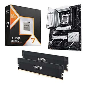Micro Center: AMD Ryzen 7 9850X3D + ASUS X870-P Prime Wi-Fi + 32GB Crucial Pro $700 + Free Store Pickup