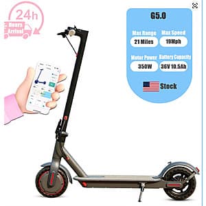 Oakeroo G5.0 350W 36V 10.5AH 19-MPH Smart Foldable Electric Scooter $110 + Free Shipping