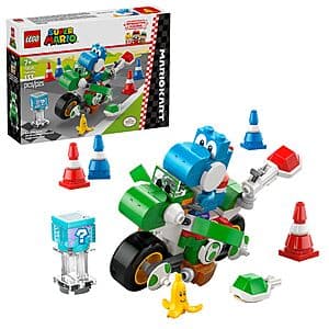 133-Piece LEGO Super Mario: Mario Kart Yoshi Bike w/ Blue Yoshi Building Set $11.90