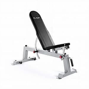 Cap Barbell Deluxe Utility Weight Bench (Silver, Round Backpad) $96 + Free S&H