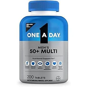 200-ct ONE A DAY Men's 50+ Healthy Advantage Multivitamin $9.50 w/ Subscribe & Save