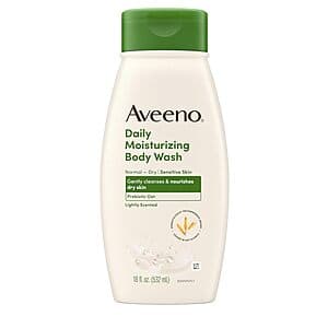 Select Accounts: 18-Oz Aveeno Daily Moisturizing Body Wash (Lightly Scented) $3.50 w/ S&S