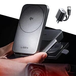 LISEN for iPhone 17 Pro Max 15W Magsafe Qi2 3-in-1 Charging Station $22 + Free Shipping