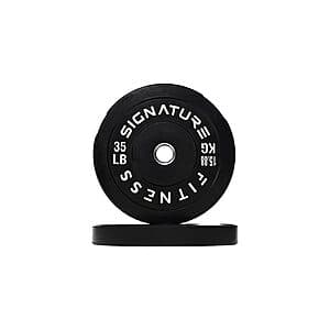 1-Pair 35-lb Fitvids 2" Olympic Bumper Plate Weight Plates w/ Steel Hub $50 + Free S&H w/ Prime