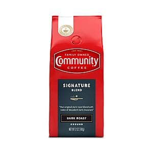 Select Accounts: 12-Oz Community Coffee Premium Ground Coffee (Signature Blend) $4.50 w/ Subscribe & Save