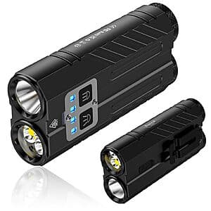 3100-lm Banral Rechargeable EDC Pocket Flashlight (Spotlight + Floodlight) $12