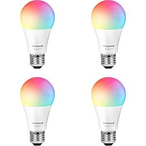 Select Locations: 4-Pk 60W Sylvania Wi-Fi LED Smart Light Bulbs (Full Color A19) $11.35