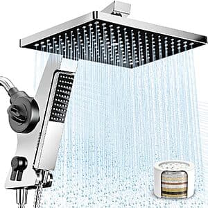 12" MakeFit Filtered Rainfall Shower Head & Handheld Combo (3 colors) $46 + Free S&H