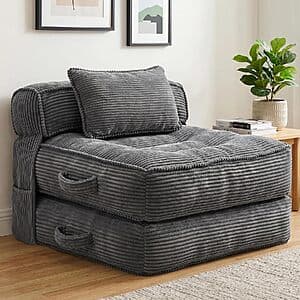 ORWIPO Folding Convertible Sleeper Chair Sofa Bed w/ Pillow (Various Colors) $75 + Free S&H