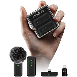 Prime Member: 2-Piece IVANKY Mini Wireless Lavalier Microphone w/ Charging Case $10 + Free Shipping