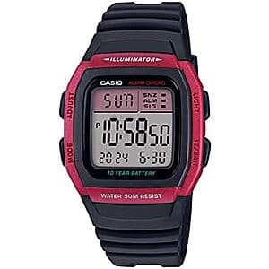Casio Men's W96H-4AV 35.89mm Classic Digital Quartz Watch w/ Black Band $18