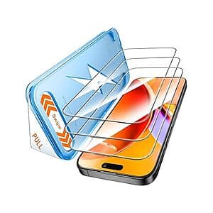 3-Pk Mkeke Tempered Glass Screen Protector for iPhone 16 Pro Max $3 + Free S&H w/ Prime