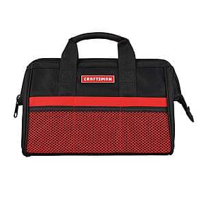 Craftsman 6-Pocket 13" Wide Mouth Tool Bag (Black/Red) $6 + Free Store Pickup