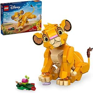 222-Piece LEGO Disney Simba the Lion King Cub Building Toy Set $14