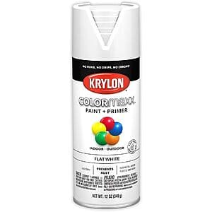 12-Oz Krylon COLORmaxx Spray Paint & Primer for Indoor/Outdoor Use (Flat White) $4.30