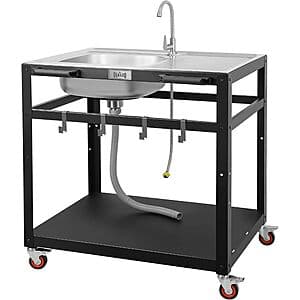 Select Accounts: 35” Feasto Outdoor Kitchen Stainless Steel Sink Station Cart $123.75 + Free Shipping