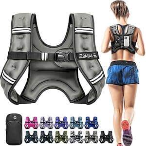 Prime: 12-lb BAGAIL Comfort-Fit Weighted Vest w/ Detachable Pouch (various) from $6.50 + Free S&H