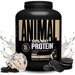 Select Accounts: 4-lb Animal 100% Whey Protein Powder (Cookies & Cream) $31.15 w/ Subscribe & Save + Free Shipping