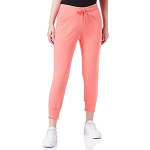 Women's Amazon Essentials Fleece Capri Sweatpant in Coral Pink (various sizes) $6