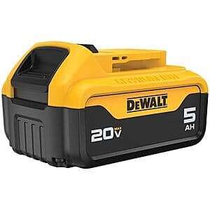 DeWALT 20V MAX 5Ah Battery $45 + Free Shipping