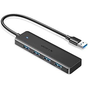 Prime Members: UGREEN 4-Port USB 3.0 5Gbps Type-A Expander Hub w/ 6" Cord $6.30 + Free S&H