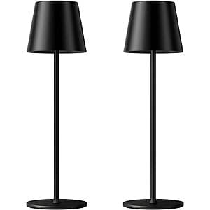 Prime Members: 2-Pk Kakanuo 5000mAH Cordless Rechargeable Table Lamps (Black) $13.40 + Free S/H