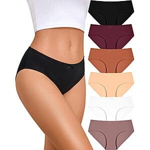 6-Pk Ready To Love Women's Cotton Hipster Panties (Assorted Colors) from $4.25