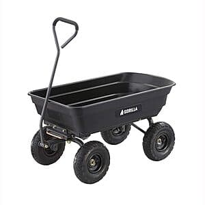 Gorilla Carts Poly Garden Dump Cart w/ Steel Frame & 10" Tires $68.55 + Free Shipping