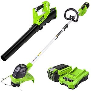 Greenworks 40V 12" Cordless String Trimmer + Leaf Blower + 2.0Ah Battery Kit $107.10 + Free Shipping