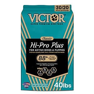 VICTOR Super Premium Hi-Pro Plus Dry Dog Food: 40-lbs + 30-lbs + $30 Amazon Credit $79 w/ S&S + Free S&H