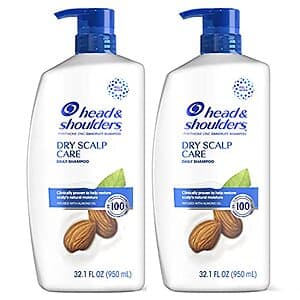 2-Pack 32.1-Oz Head & Shoulders Shampoo (Dry Scalp Care w/ Almond Oil) $17.25 w/ Subscribe & Save