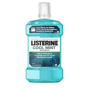 50.7oz Listerine Antiseptic Mouthwash (Cool Mint) $5.20 w/ Subscribe & Save