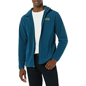 Amazon Essentials Men's Polar Fleece Full-Zip Mock Jacket (Star Wars, Marvel, etc) $14.35