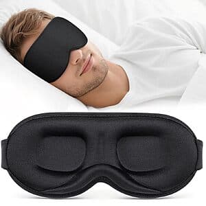 Vynix 3D Blackout Sleep Mask for Side Sleepers (Black) $4.50