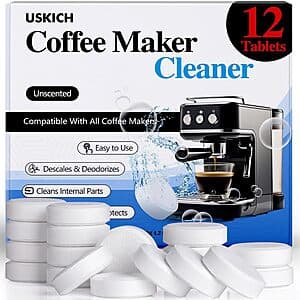 34-Ct USKICH Coffee Machine Cleaner & Descaler Tablets $7.65 w/ S&S