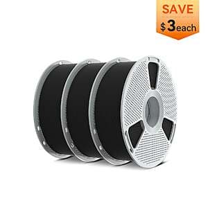 3-Pk 1KG SUNLU Nylon-6 Carbon Fiber (PA6-CF) 3D Printer Filament (Black) $49 + Free S&H