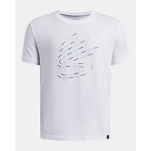 Boys' Under Armour Curry Logo T-Shirt (White) $4.50 + Free S&H