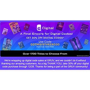 Gruv: Final Encore Digital Codes Film Sale: Extra 30% Off